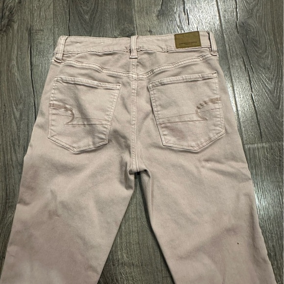 American Eagle Pants Super Stretch Dusty Pink Mauve Hi-Rise Jegging Jeans Size 6 - Picture 7 of 12